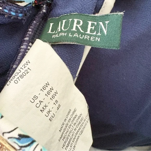 Lauren Ralph Lauren Mystic Paisley Skirted One Piece Slimming Swimsuit - Picture 7 of 8